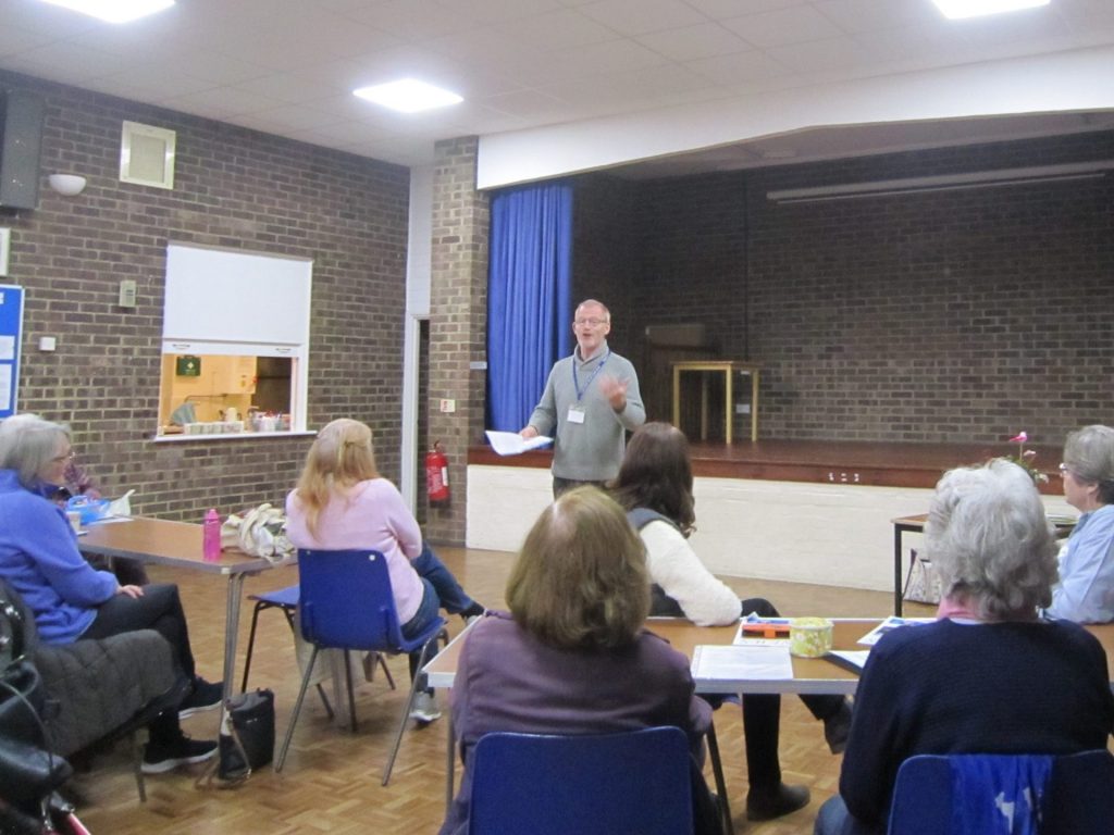 David Proud, one of our Trustees, at the Waltham Chase Women’s Institute