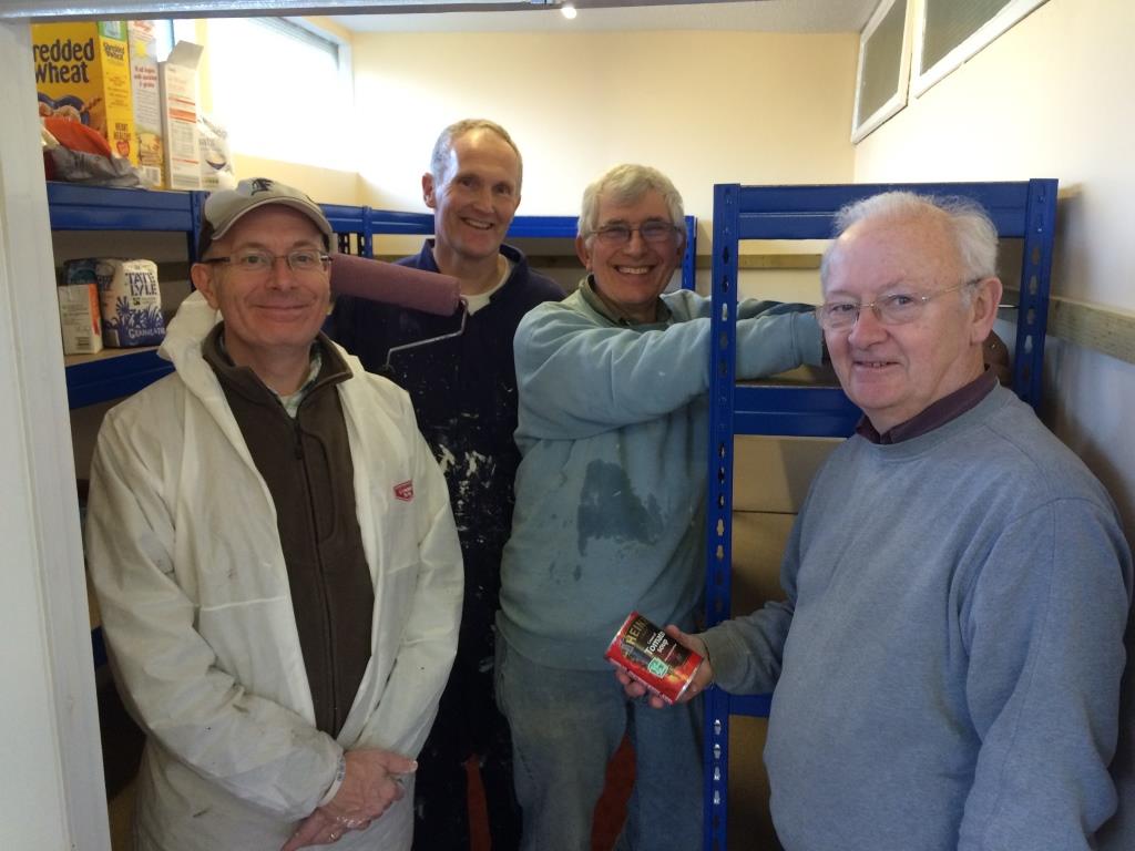 The store room being stocked for opening day