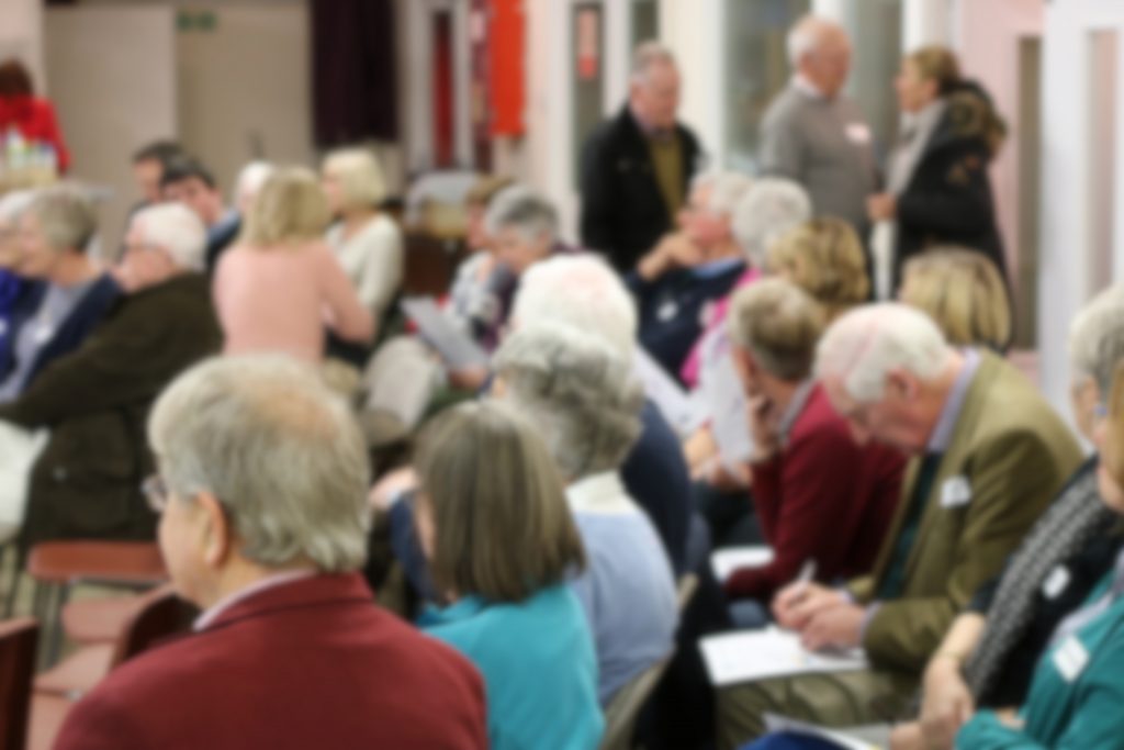 A busy AGM at the Bishops Waltham Youth Hall prior to lockdown