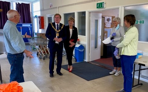 The Mayor of Winchester, Councillor Patrick Cunningham and his wife Mrs Joy Cunningham