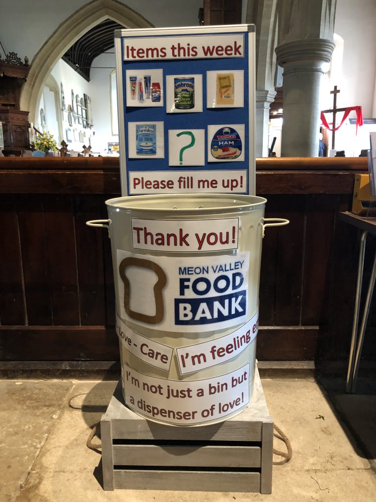 Early food bank collection point