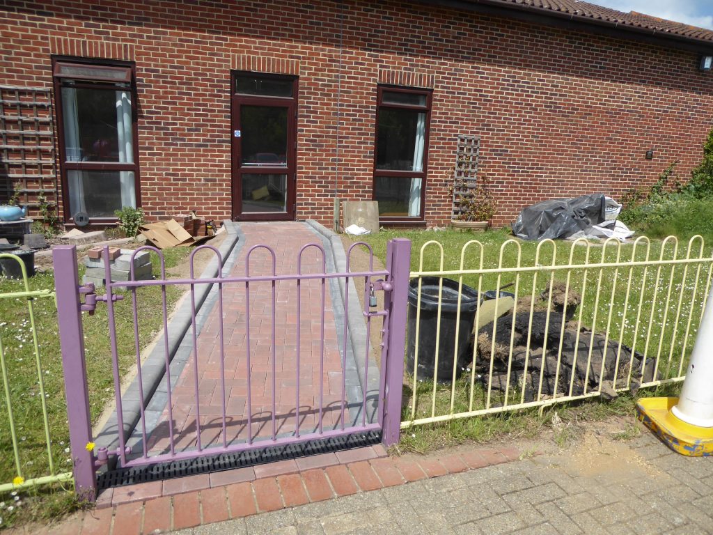 The new entrance taking shape