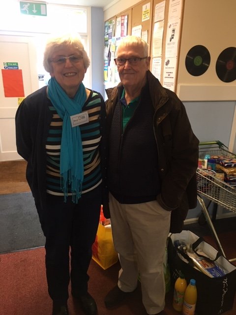 Terry visiting the food bank